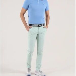 CHERVO Seguro Dry Matic Men Sz 34 Light Green Golf Straight Trouser antiUV Pants